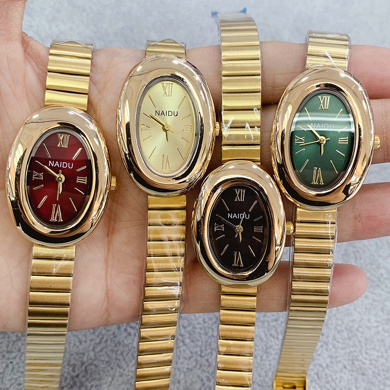 Luxury Watch Female - Luxury Brand Gold Oval Women Quartz