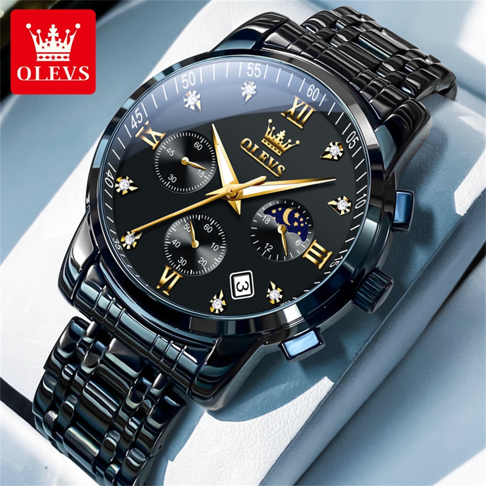 Luxury Quartz Watch Brands - OLEVS Popular men's watches stainless steel