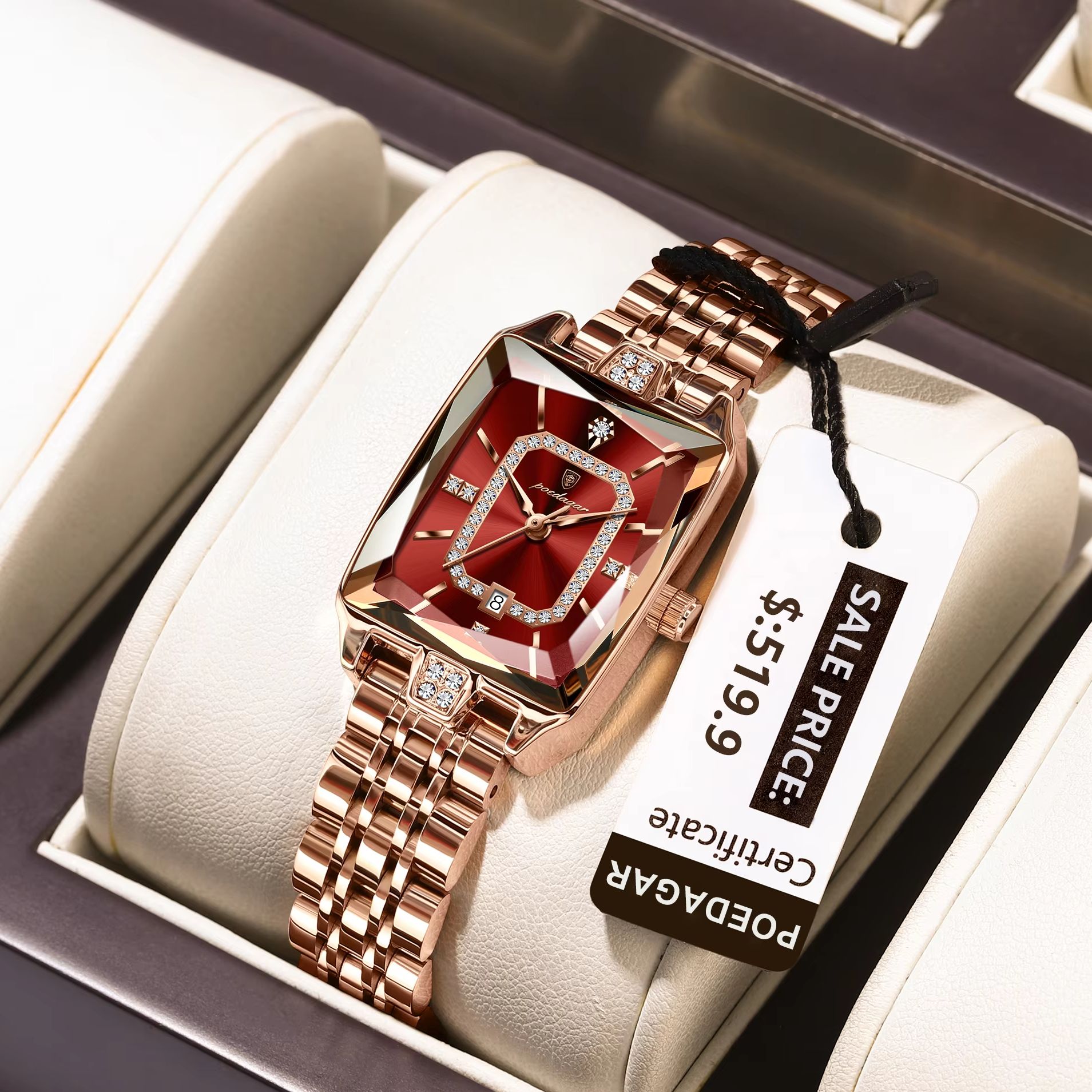 Luxury Watch Lady - POEDAGAR Fashion Elegant Women Wristwatch Waterproof