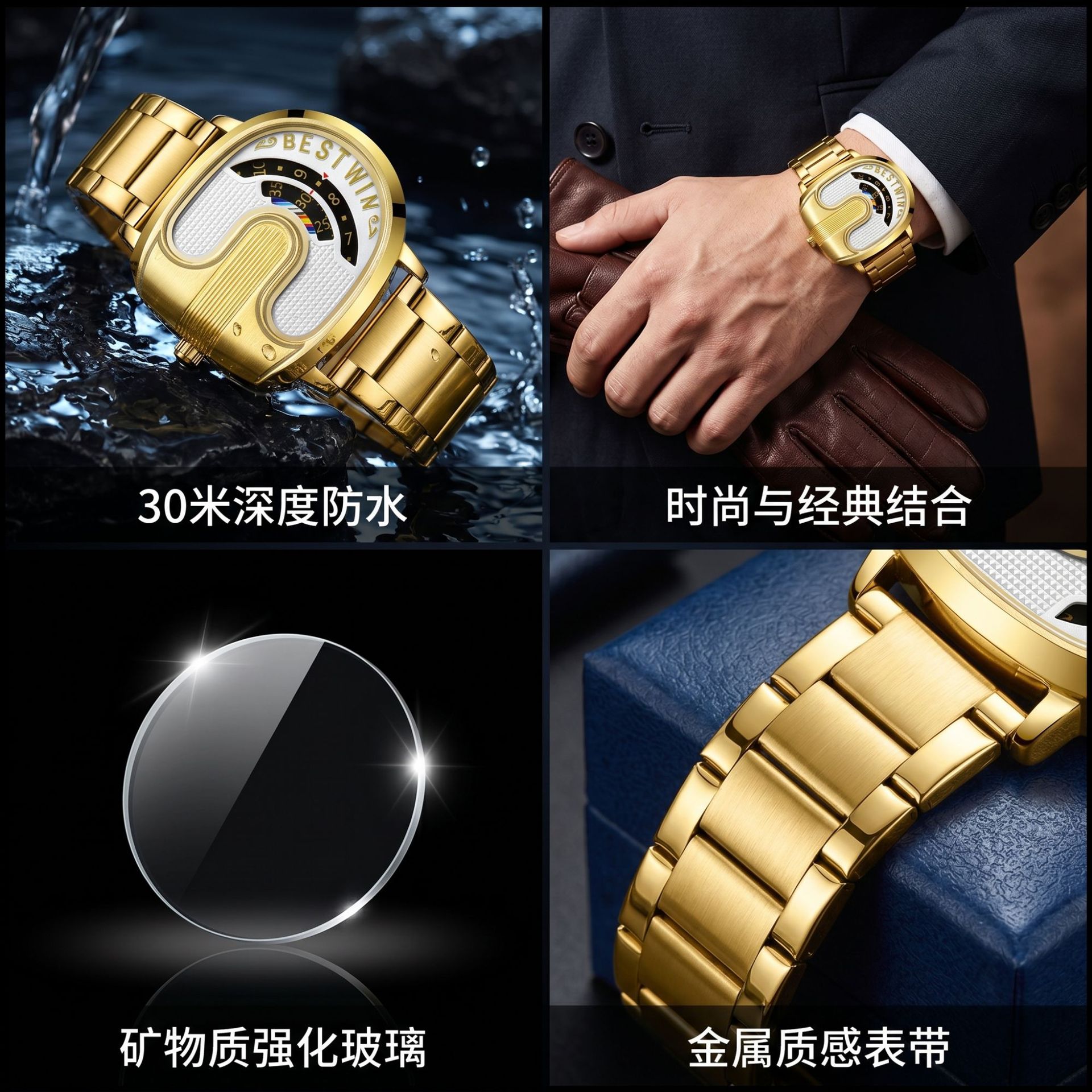 Gold Top Brand Luxury Men Watc - огляд і ціна Luxury Quartz Watch Brands
