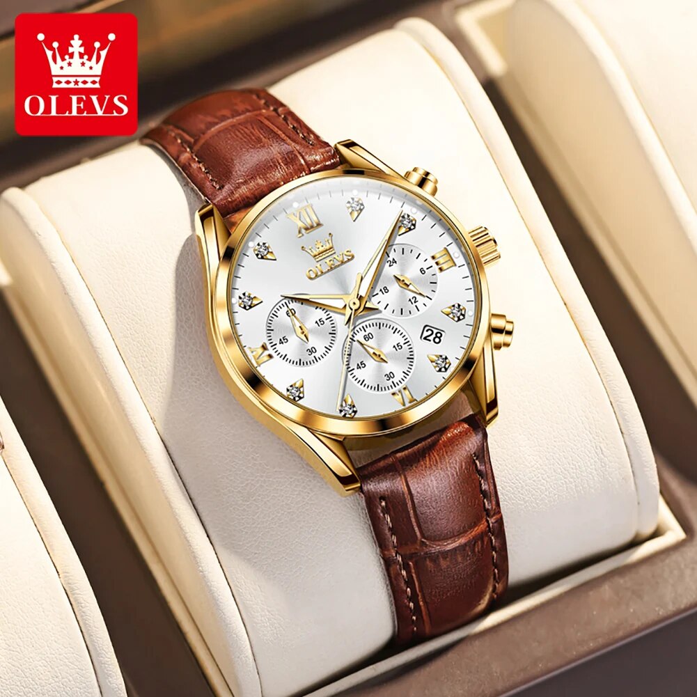 OLEVS 5523 Women's Watches Lea - огляд і ціна Luxury Watch Female