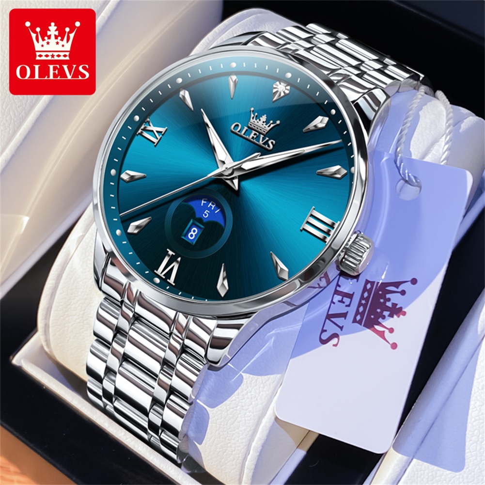 OLEVS Moon Phase men's watches - огляд і ціна Luxury Quartz Watch Brands