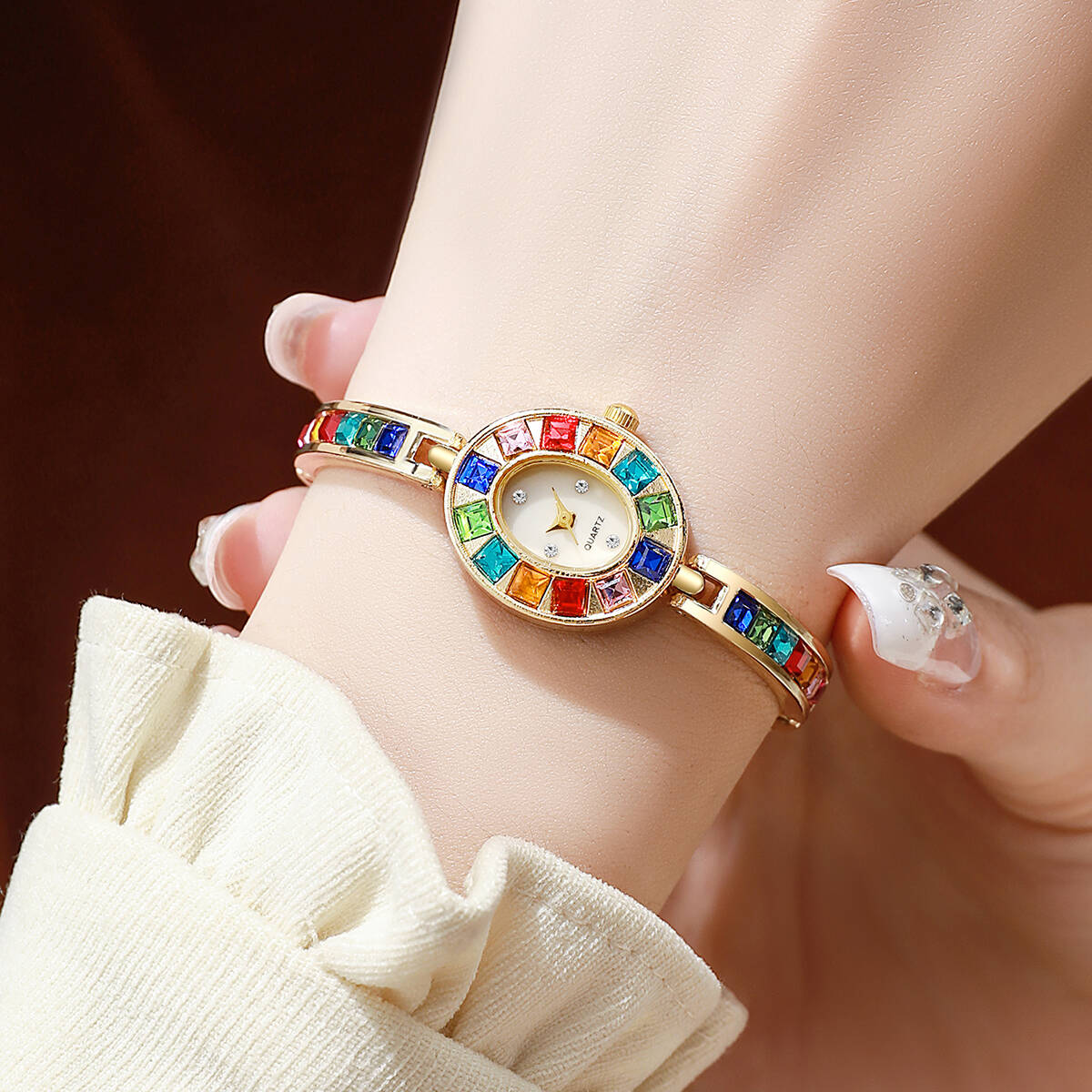 2PCS/Set Luxury Rhinestone Wom - огляд і ціна Luxury Watch Lady