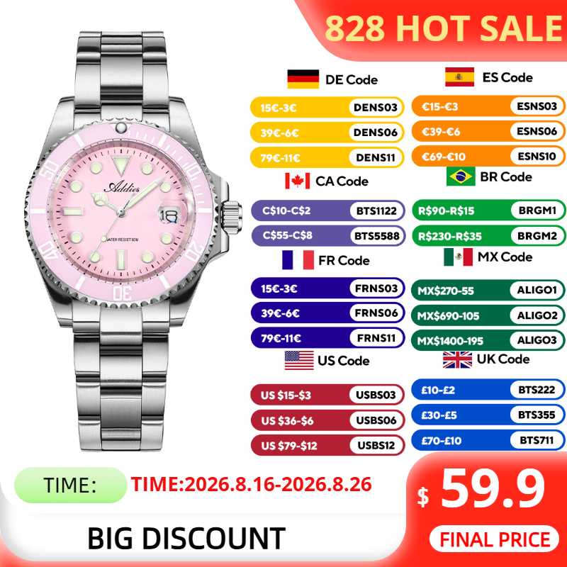 ADDIES 36mm 50m Waterproof Wom - огляд і ціна Luxury Watch In Usa