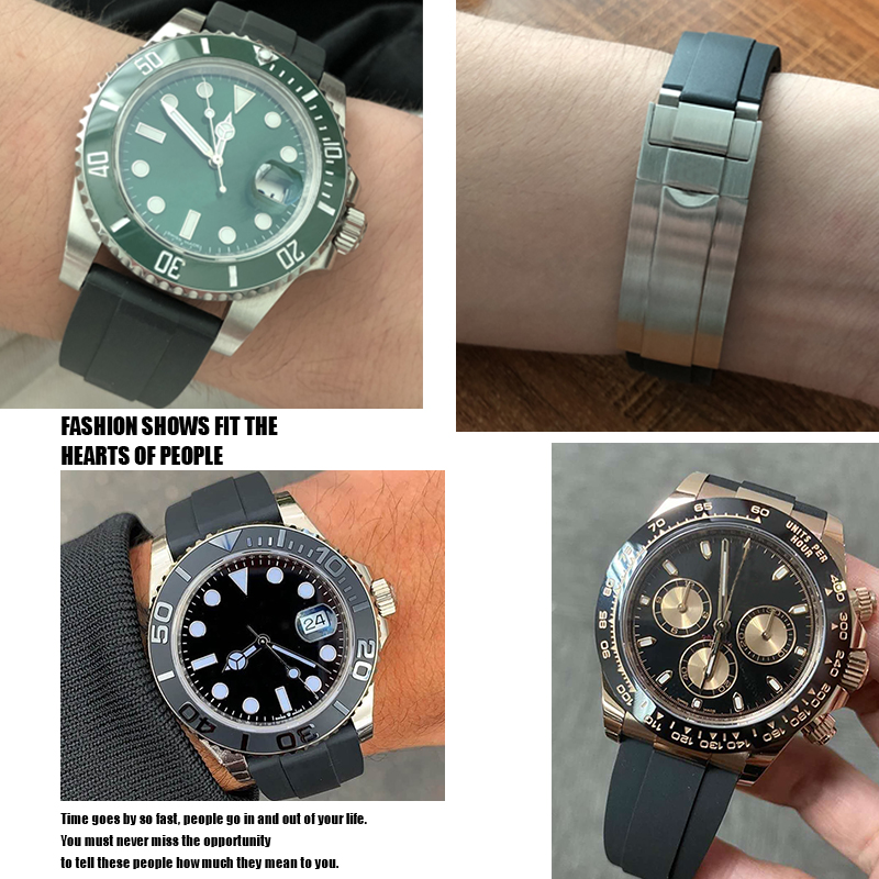 Rubber Watchband 18mm 20mm 21m - огляд і ціна Rolex Watch Submariner