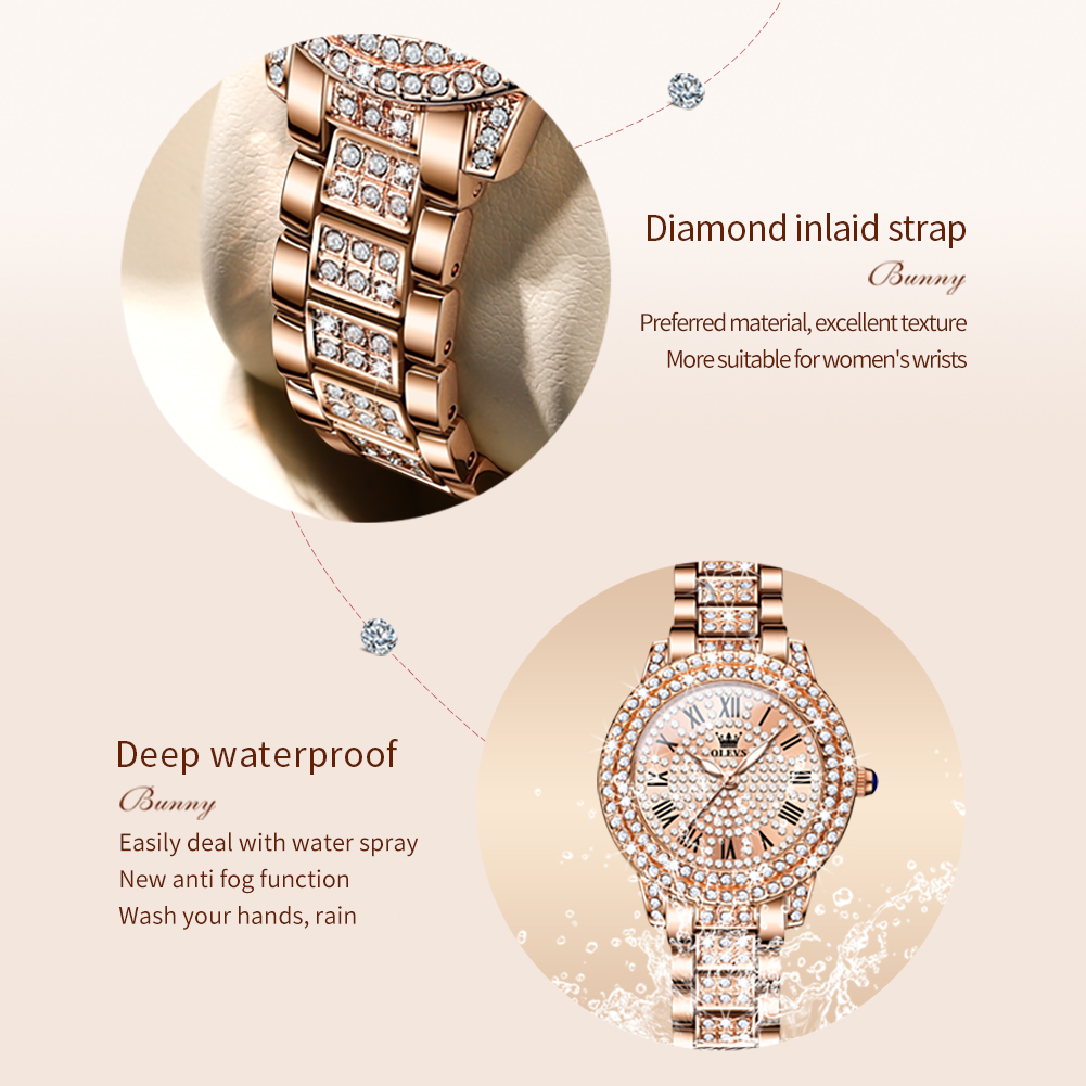 OLEVS 9943 Luxury All Diamond  - огляд і ціна Luxury Watch Female